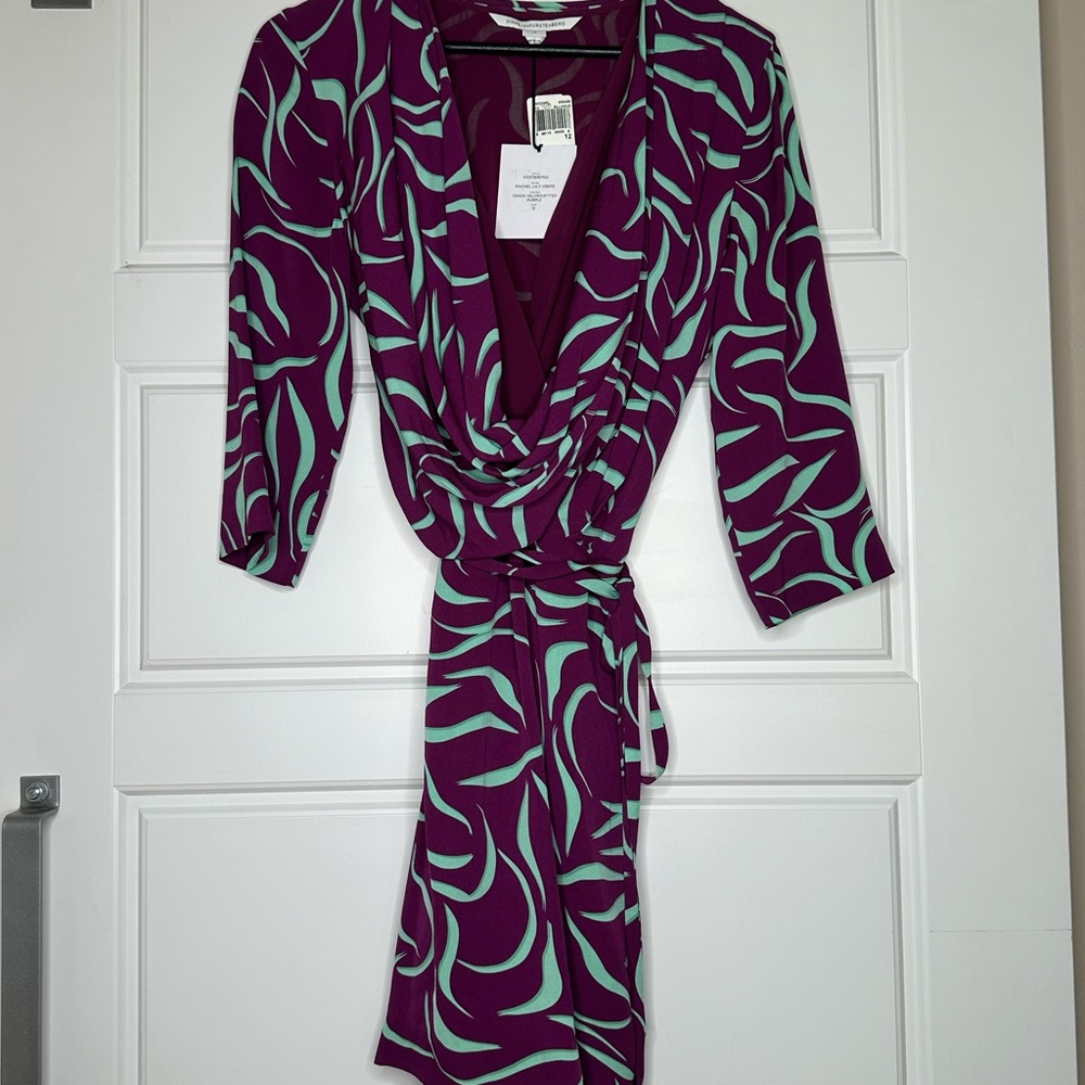 NWT DVF Rachel Lily Dress Sz 12 - Picture 3 of 5